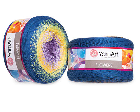 YARNART COTTON/PAC YARN:250Gx2B (500G) (Y-ART/FLOWERS)