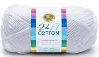 Lion Brand 24/7 Cotton Mercerized Yarn – 100 g – Pack of 3 (LION/24/7-COTTON)