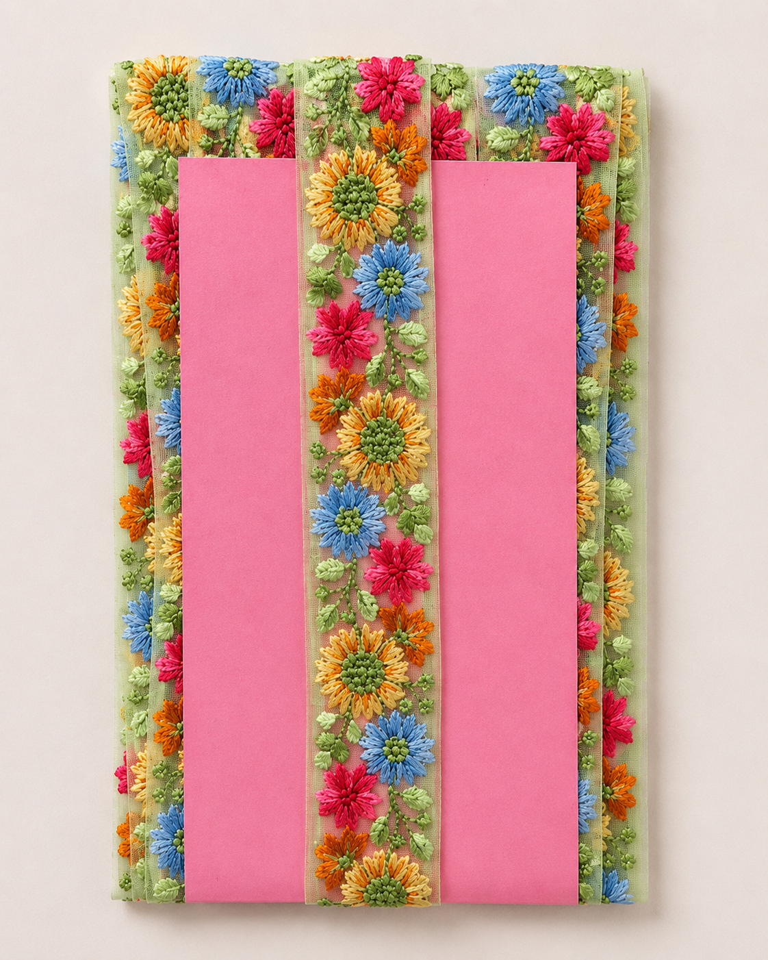 SG 6787 Floral Embroidered Lace Trim – 4CM x 9M
