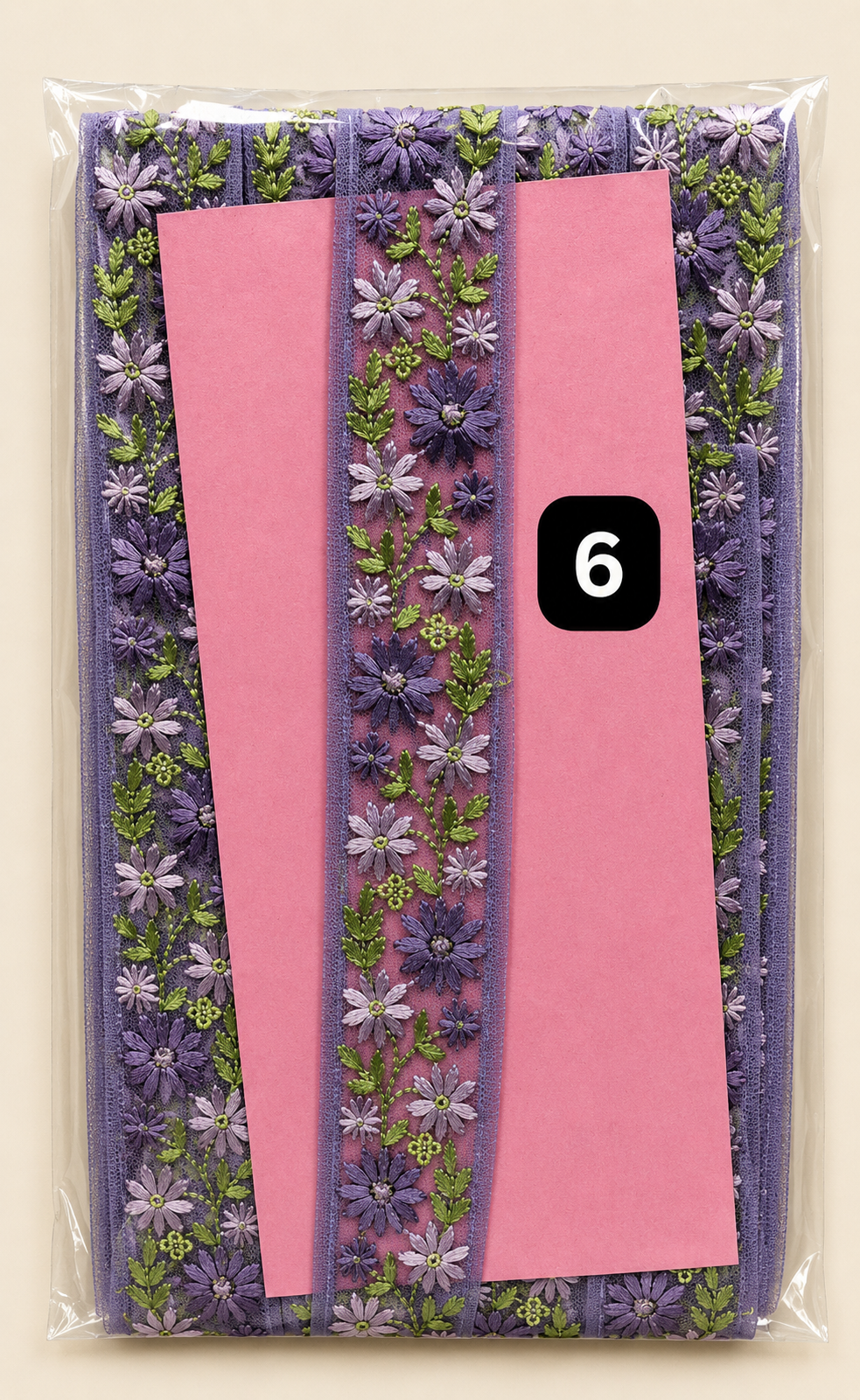 Floral Embroidered Lace Trim – 3CM x 9M SG 6793(SG6793)