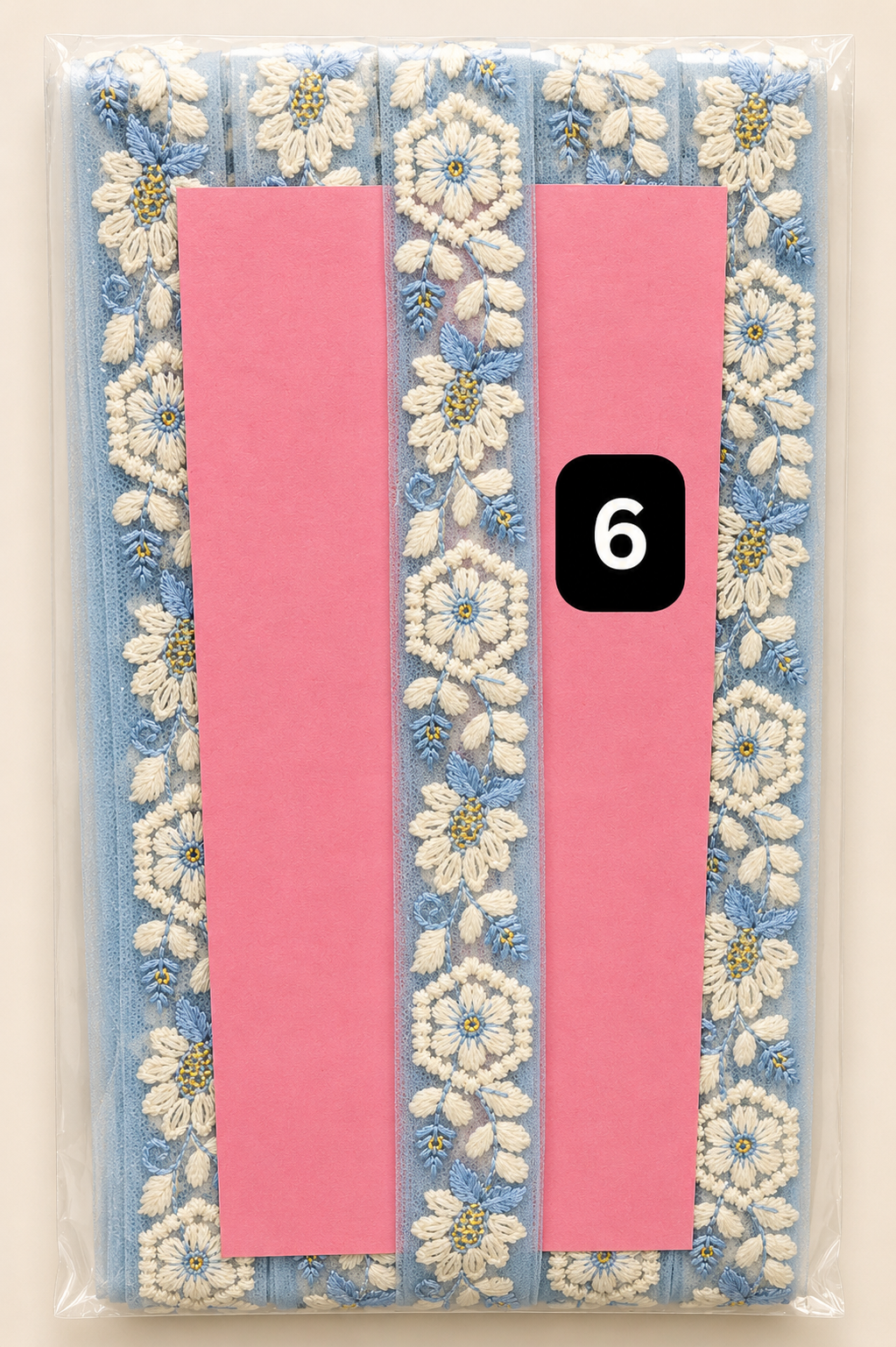 Premium Floral Embroidery Lace Trim – 2.5CM x 9M SG 6804 (SG6804)