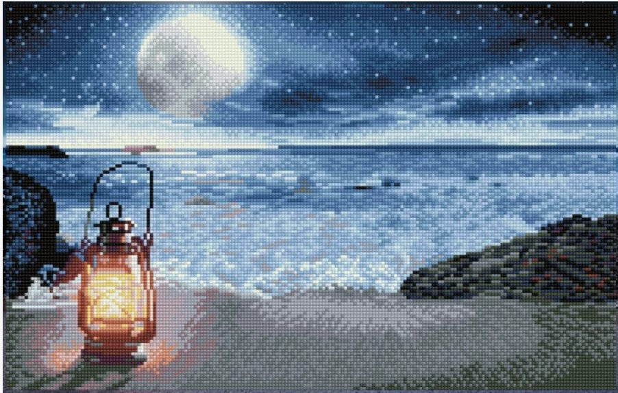 DIAMOND DOTZ ARTWORK KIT – SEASIDE VIGIL 12.99x20.47 in (DQ10.007)