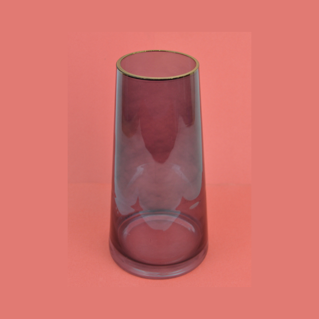 GLASS VASE:12*25CM (1225-HJ)