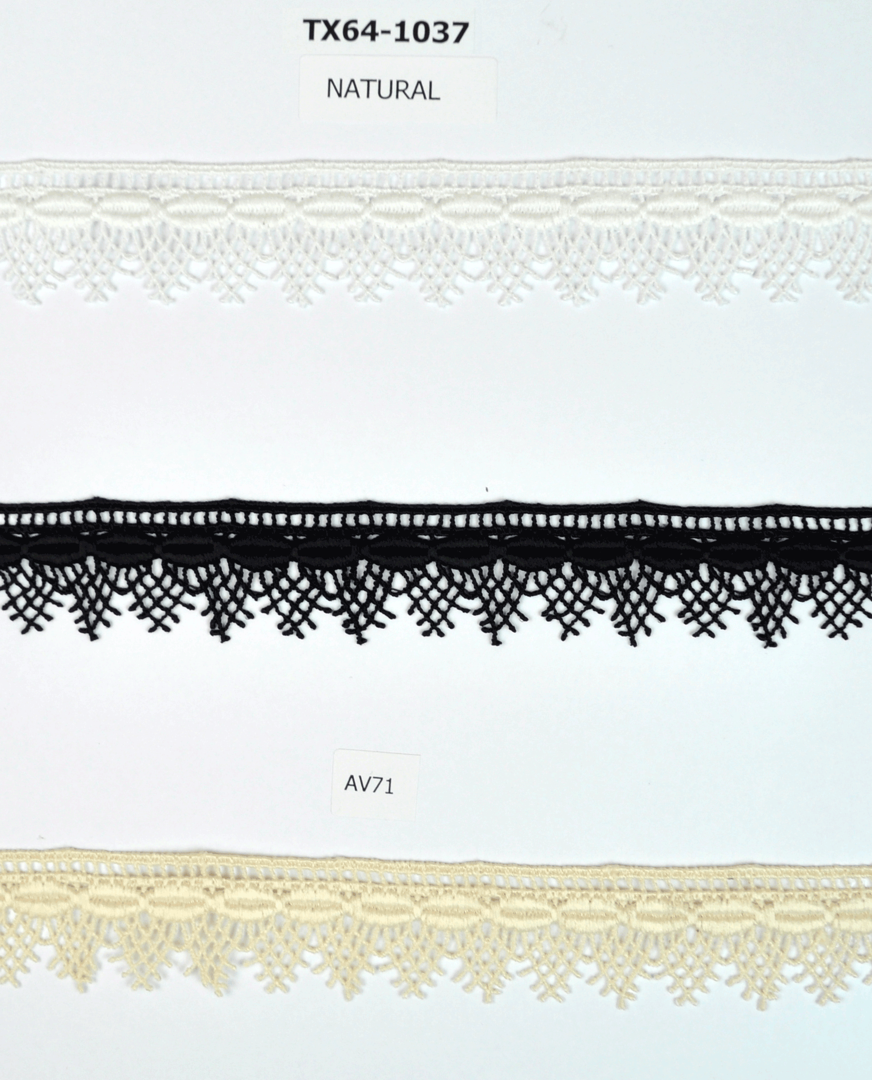 CHEM.CUT-LACE W/TX:15Yx2.5CM (TX64-1037)