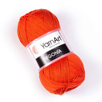 YarnArt Begonia Mercerized Cotton Yarn – 50 g – Pack of 10 (Y-ART/BEGONIA)