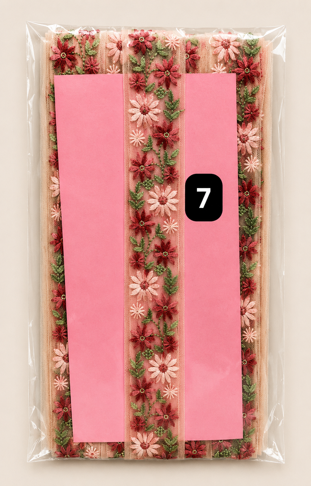 Floral Embroidered Lace Trim – 3CM x 9M SG 6793(SG6793)