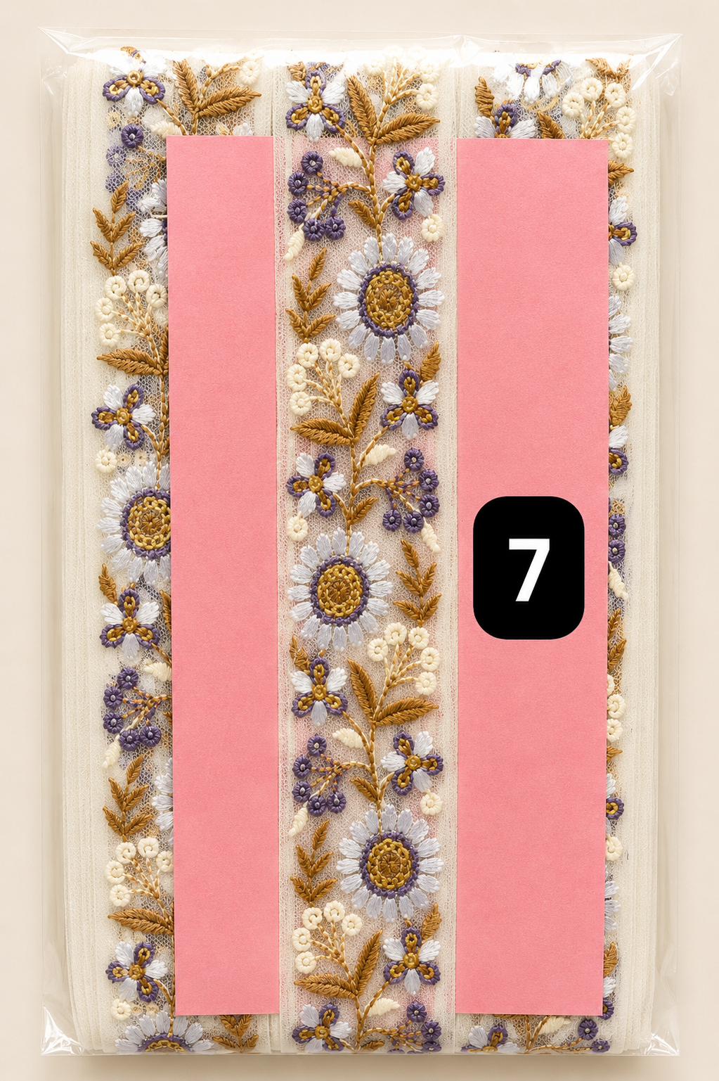 Premium Floral Embroidery Lace Trim – 4CM x 9MTR SG6809 (SG 6809)