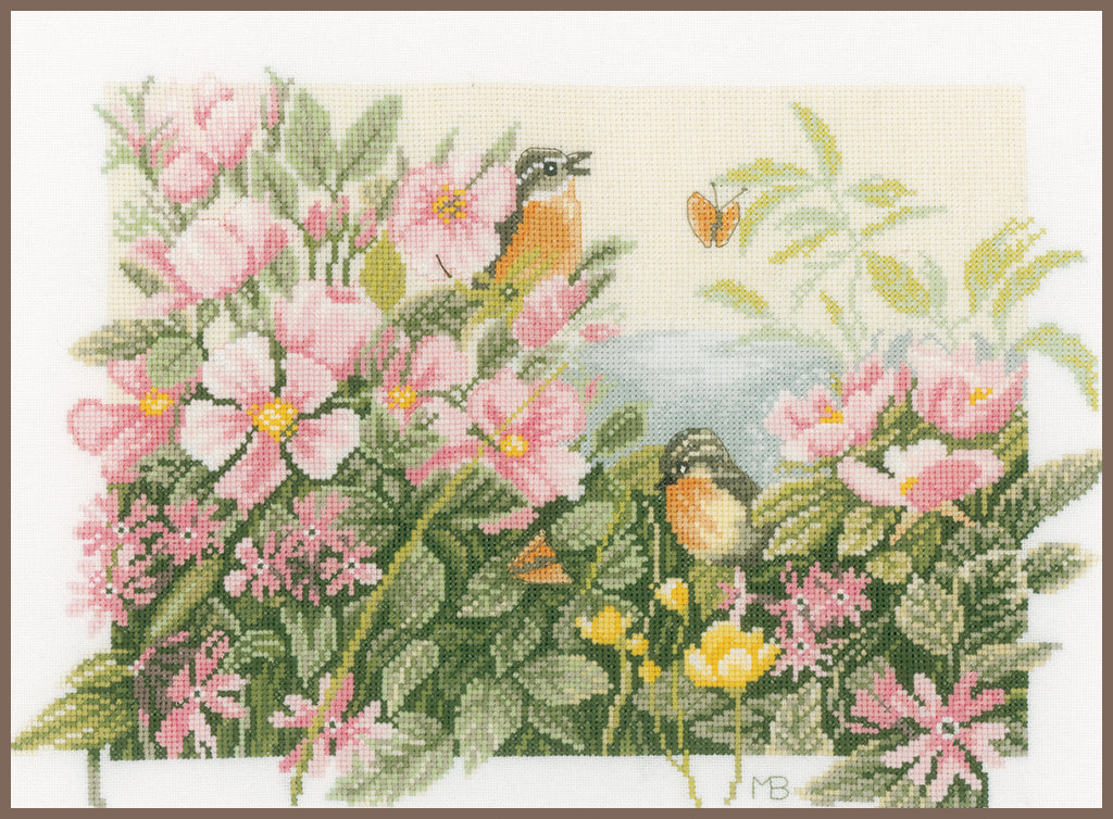 LANARTE COUNTED CROSS STITCH KIT BIRDS AND ROSES (PN-0157494)