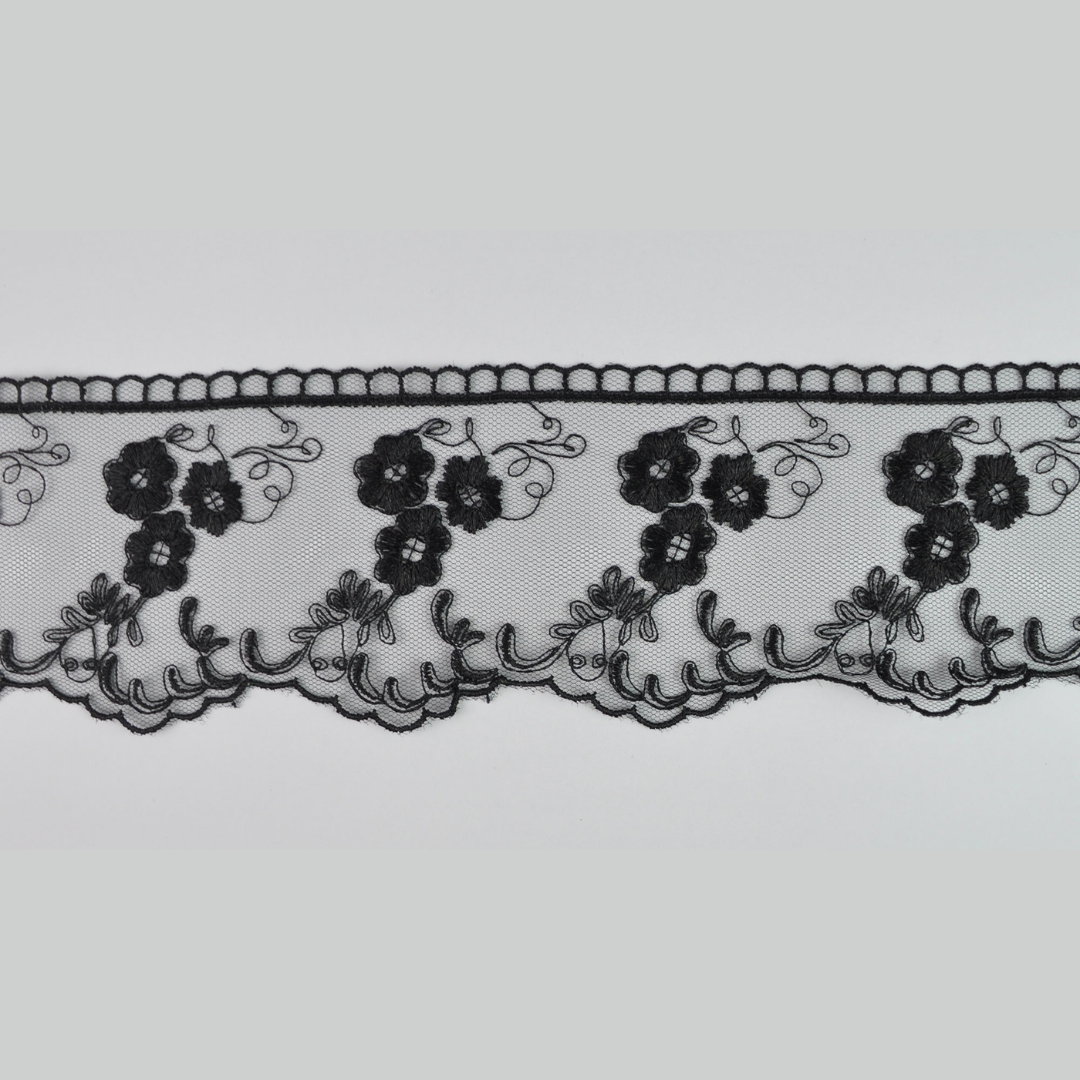 GLOSSY TULLE LACE:7CMx12MTR (88E1017)