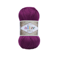Alize Diva Silk Microfibre Yarn – 5 x 100g (500grm) (ALIZE/DIVA SILK)
