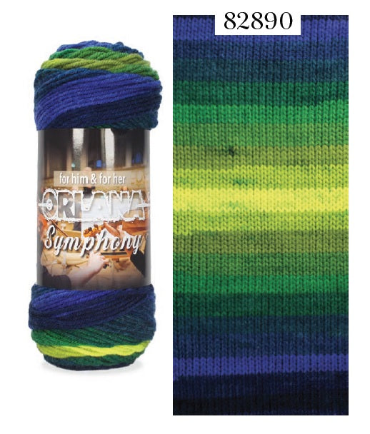 SUPREME ACRYLIC YARN:100GRx5BL (ORLANA SYMPHONEY)