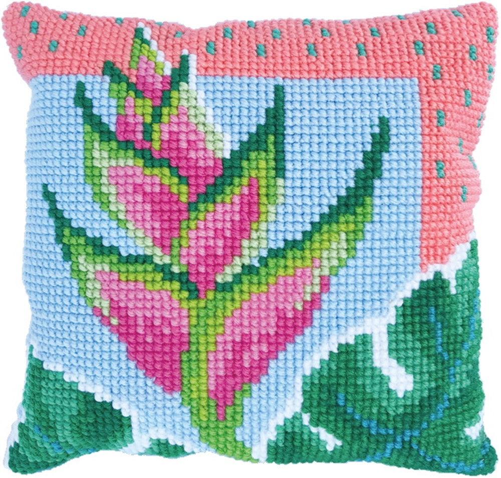 CROSS STITCH CUSHION KIT 15.8" X 15.8" (LH9.018)