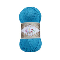 Alize Diva Silk Microfibre Yarn – 5 x 100g (500grm) (ALIZE/DIVA SILK)