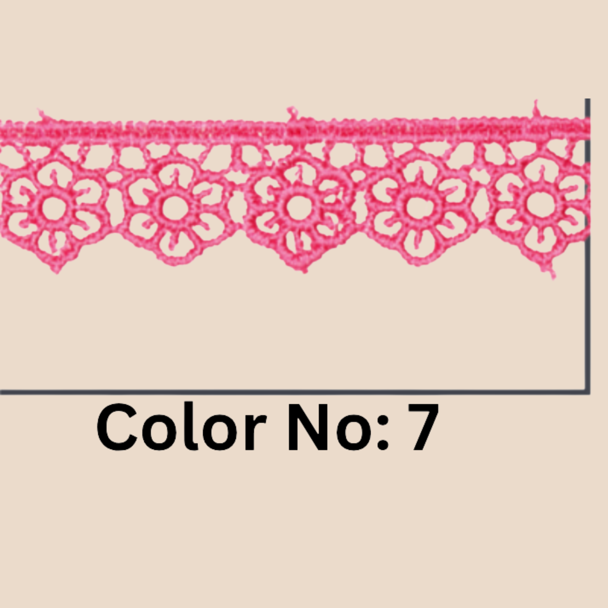 Floral Guipure Lace Trim – 1.5CM x 10M (M-1)
