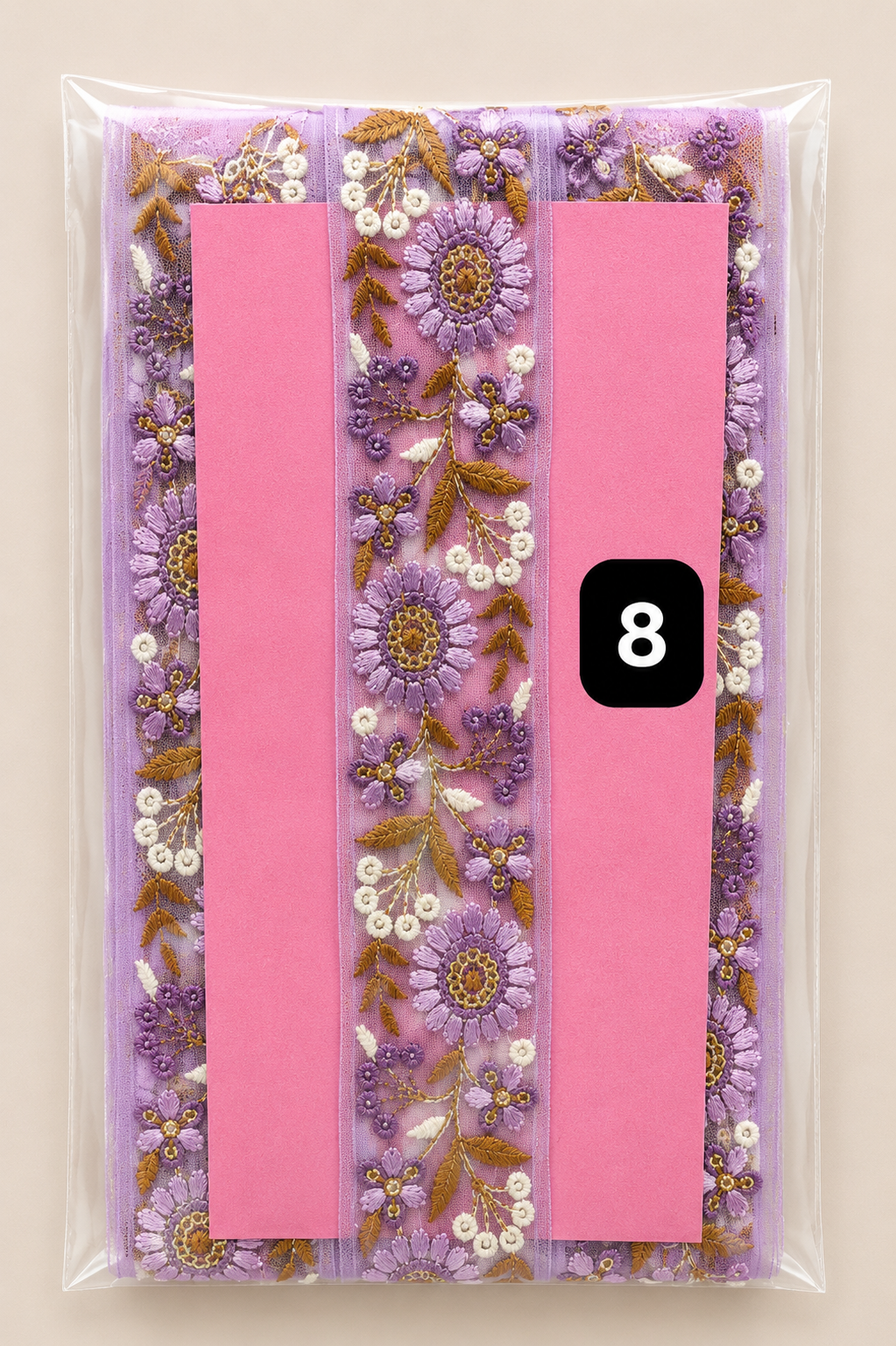 Premium Floral Embroidery Lace Trim – 4CM x 9MTR SG6809 (SG 6809)