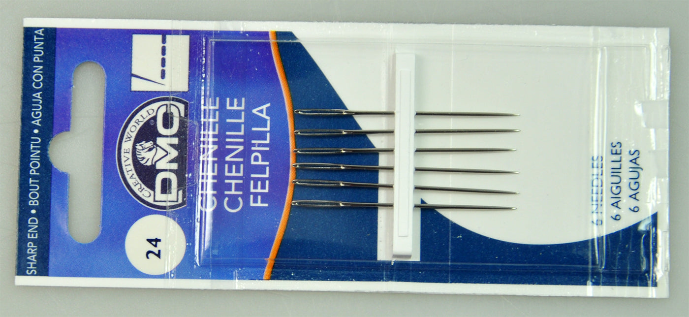 SEWING NEEDLES:6PC:SIZE#24 (CRD/1768-5)