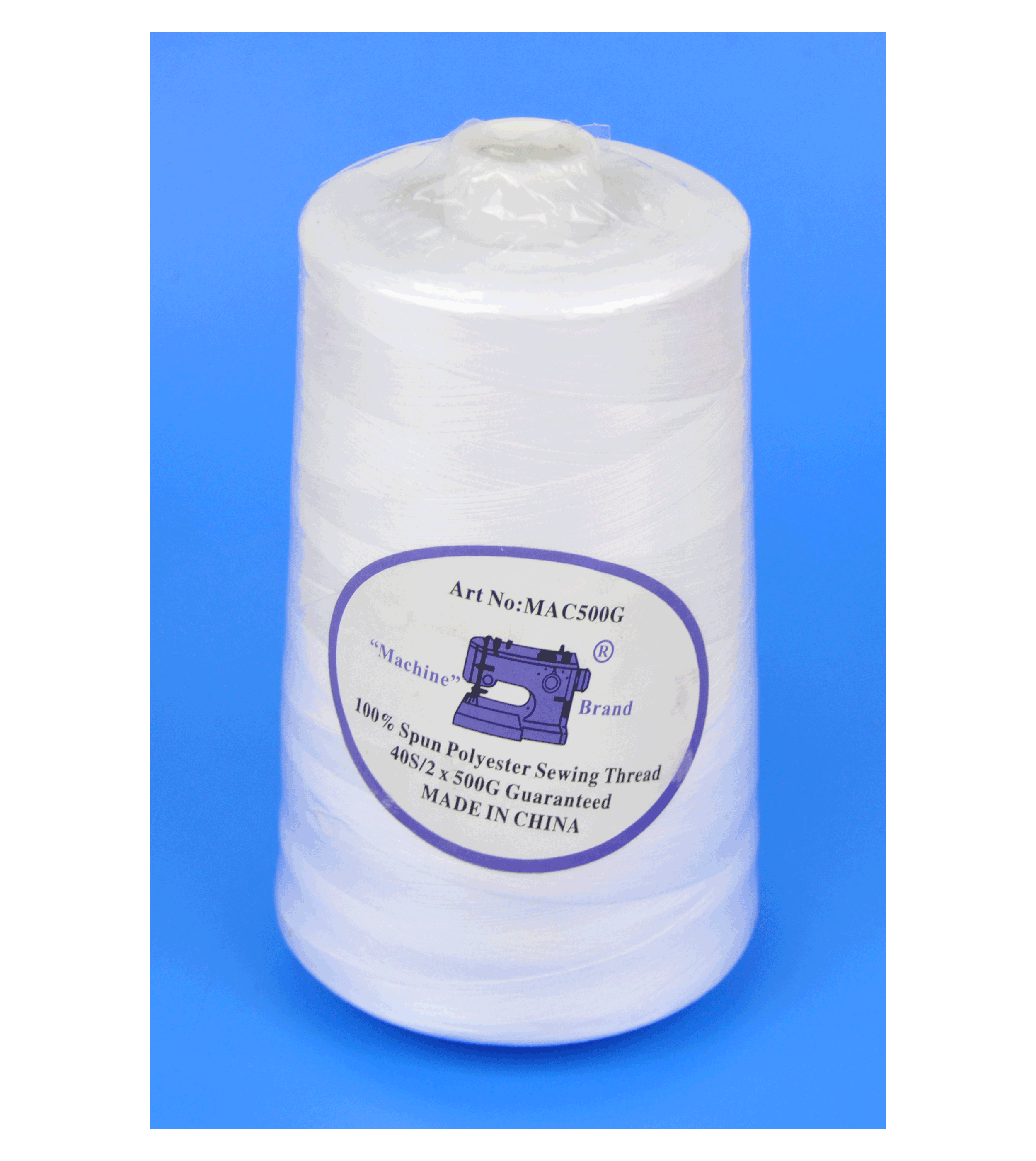 SPUN POL.SEW THREAD:500G 40S/2 (MAC500G)