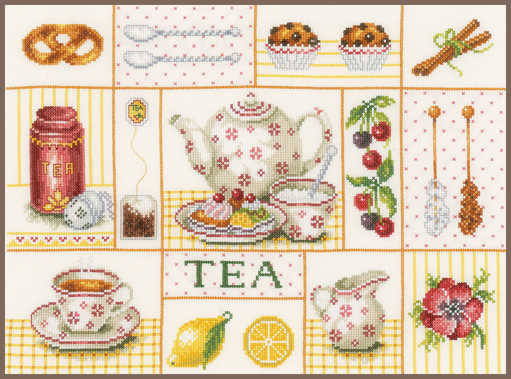 LANARTE COUNTED CROSS STITCH KIT TEA PARTY (PN-0163387)