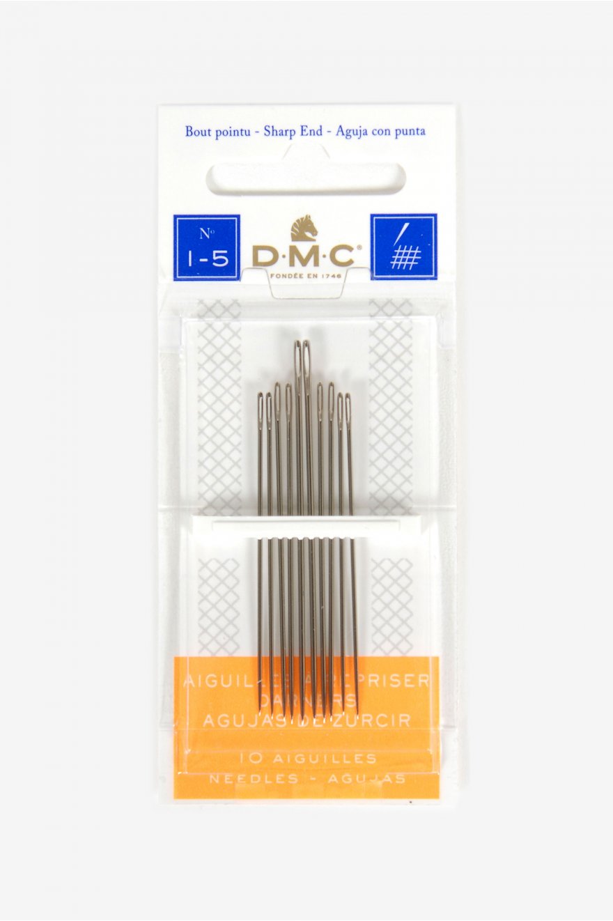 SEWING NEEDLES:10PC:SIZE#1/5 (CRD/1769-1)