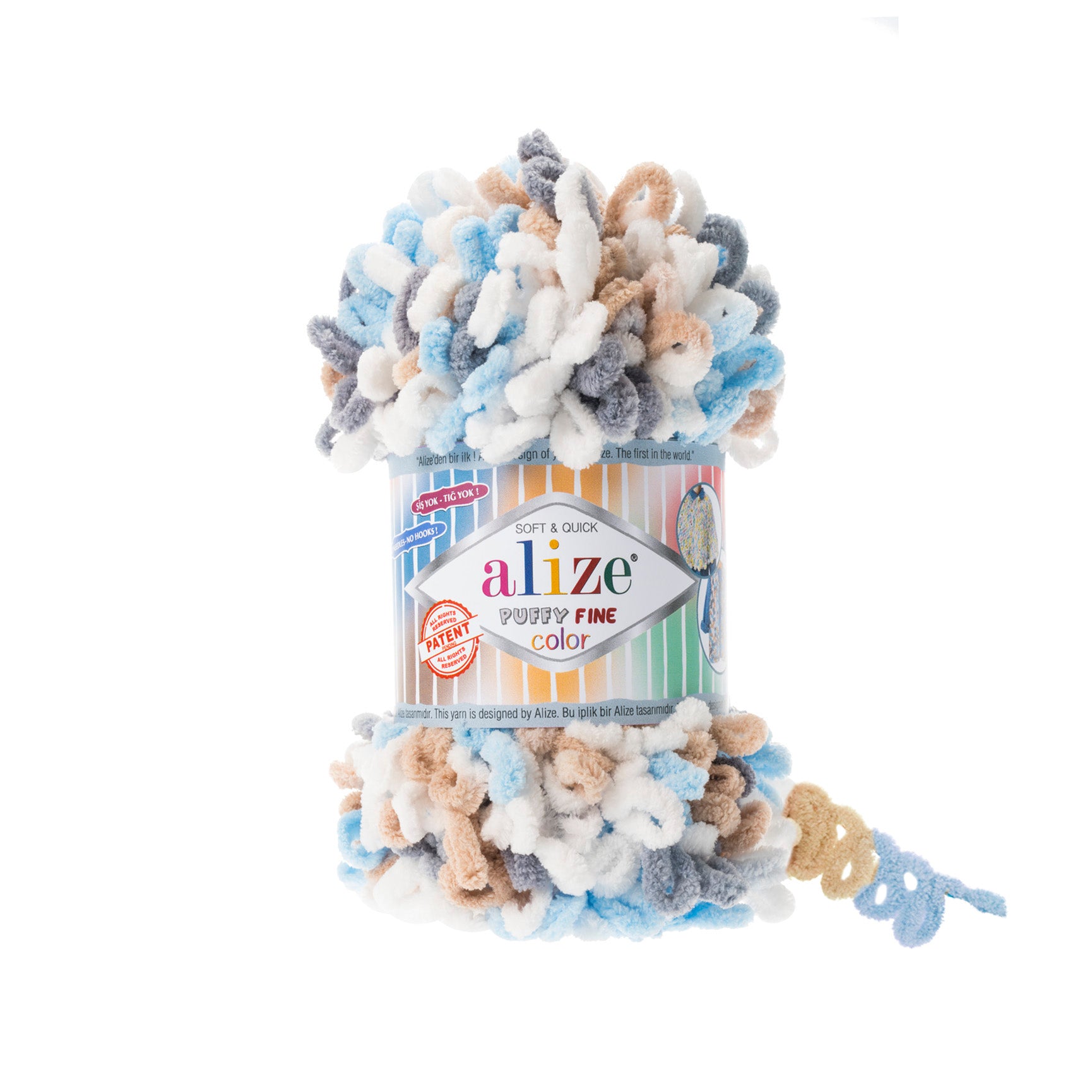 MICRO PL.YARN:5BLx100GR (500GM) (ALIZE/PUFFY FINE-C)