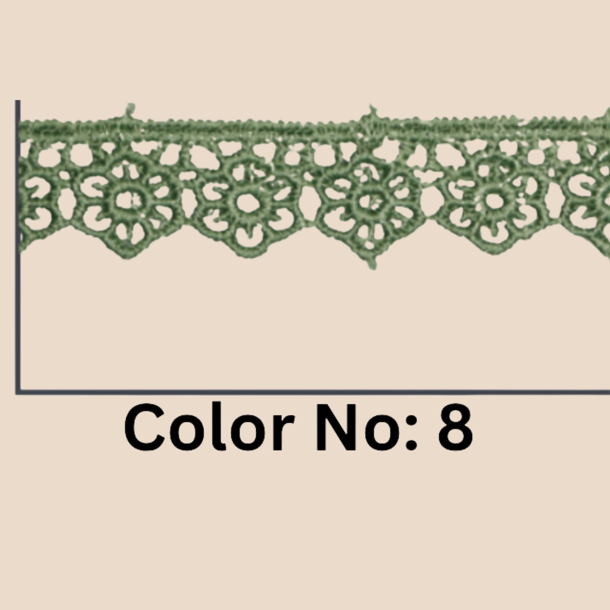 Floral Guipure Lace Trim – 1.5CM x 10M (M-1)