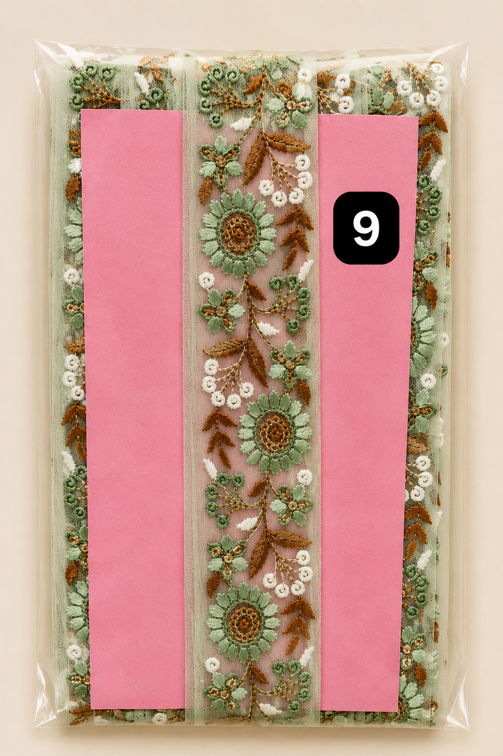 Premium Floral Embroidery Lace Trim – 4CM x 9MTR SG6809 (SG 6809)