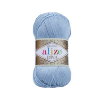 Alize Diva Silk Microfibre Yarn – 5 x 100g (500grm) (ALIZE/DIVA SILK)