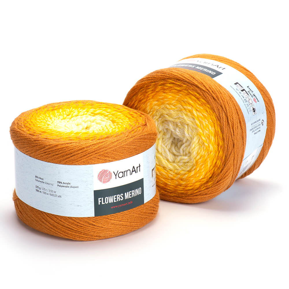 YARNART 25%WOOL-75%ACRY;225GX2B (450G) (Y-ART/FLOWERS MERINO)