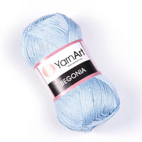 YarnArt Begonia Mercerized Cotton Yarn – 50 g – Pack of 10 (Y-ART/BEGONIA)