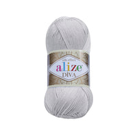 Alize Diva Silk Microfibre Yarn – 5 x 100g (500grm) (ALIZE/DIVA SILK)