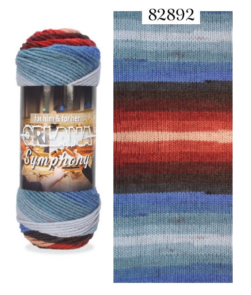 SUPREME ACRYLIC YARN:100GRx5BL (ORLANA SYMPHONEY)