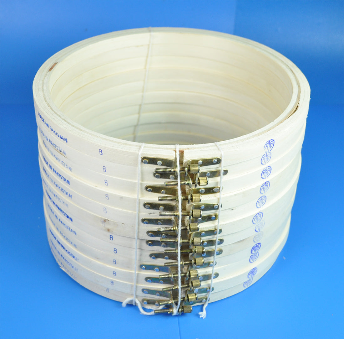 WOODEN EMB.FRAME:8" (WHITE/WEF-8)