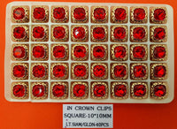 Square Crystal Stones – 10 × 10 mm – Pack of 40 (SQUARE-10X10)