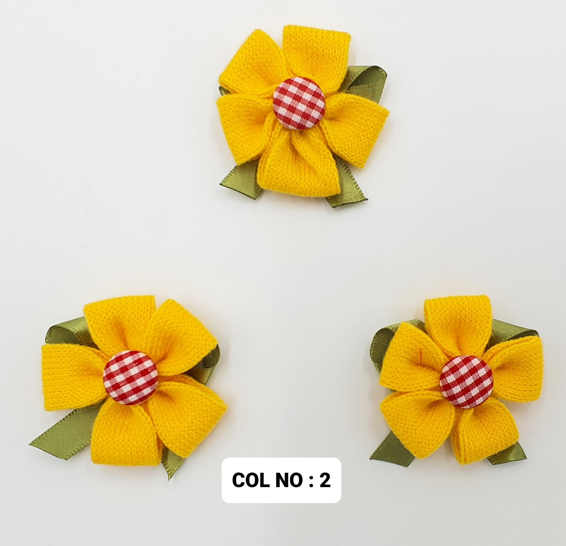 TEXTILE RIBBON FLOWER:10PC/PKT (GZA00581)