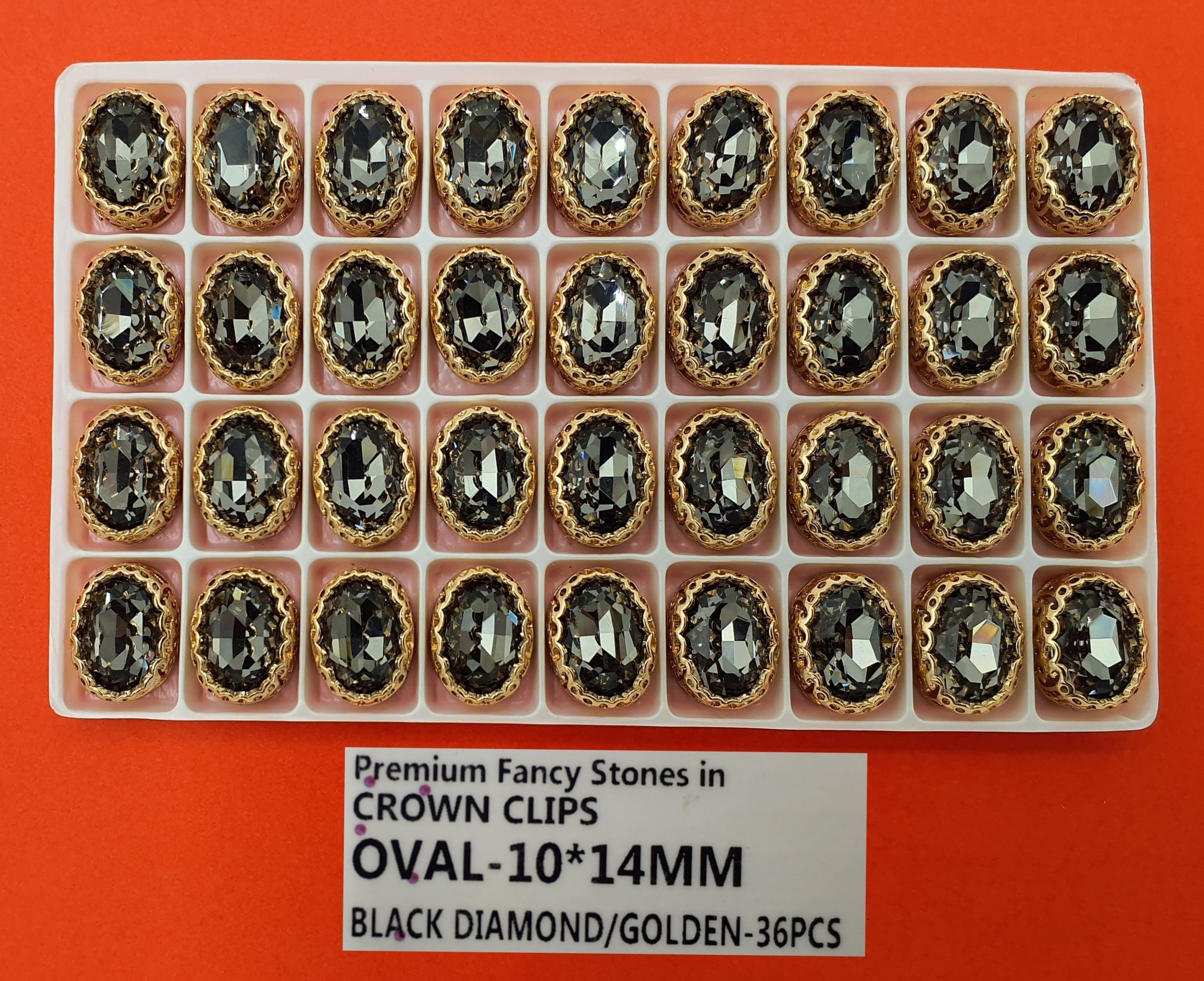 CRYSTAL STONES:36PC (OVAL-10X14)