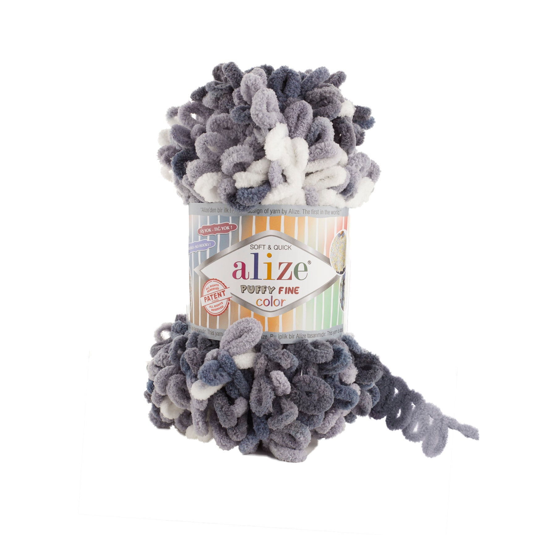 MICRO PL.YARN:5BLx100GR (500GM) (ALIZE/PUFFY FINE-C)