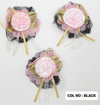 Ribbon Flowers, Pack of 10 (130708)