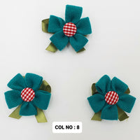 Textile Ribbon Flowers – Pack of 10 (GZA00581)