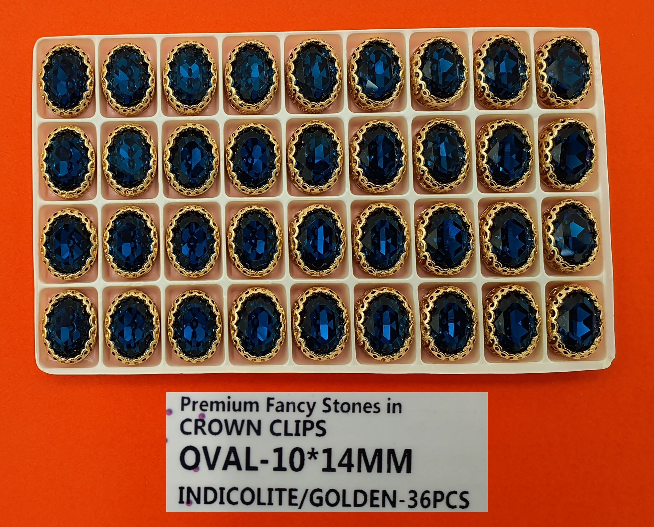CRYSTAL STONES:36PC (OVAL-10X14)
