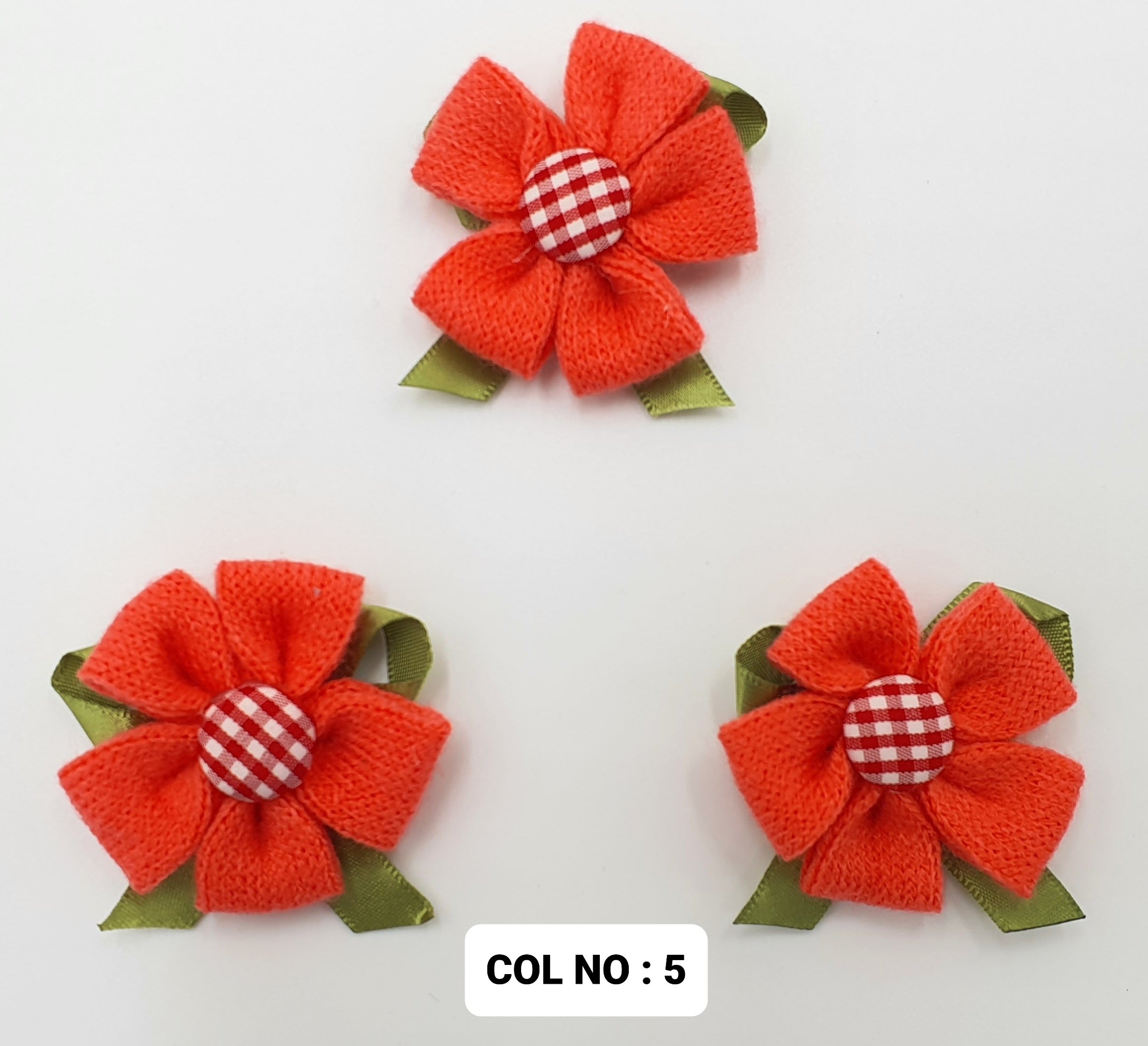 TEXTILE RIBBON FLOWER:10PC/PKT (GZA00581)