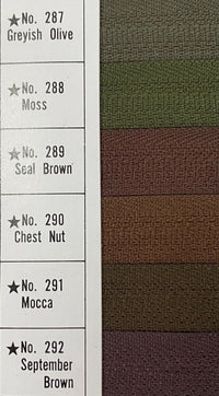 No. 3 Nylon Zippers — Pack of 72 (210211/20)