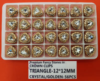 Triangle Crystal Stones – 12 × 12 mm – Pack of 56 (TRIANGLE-12X12)