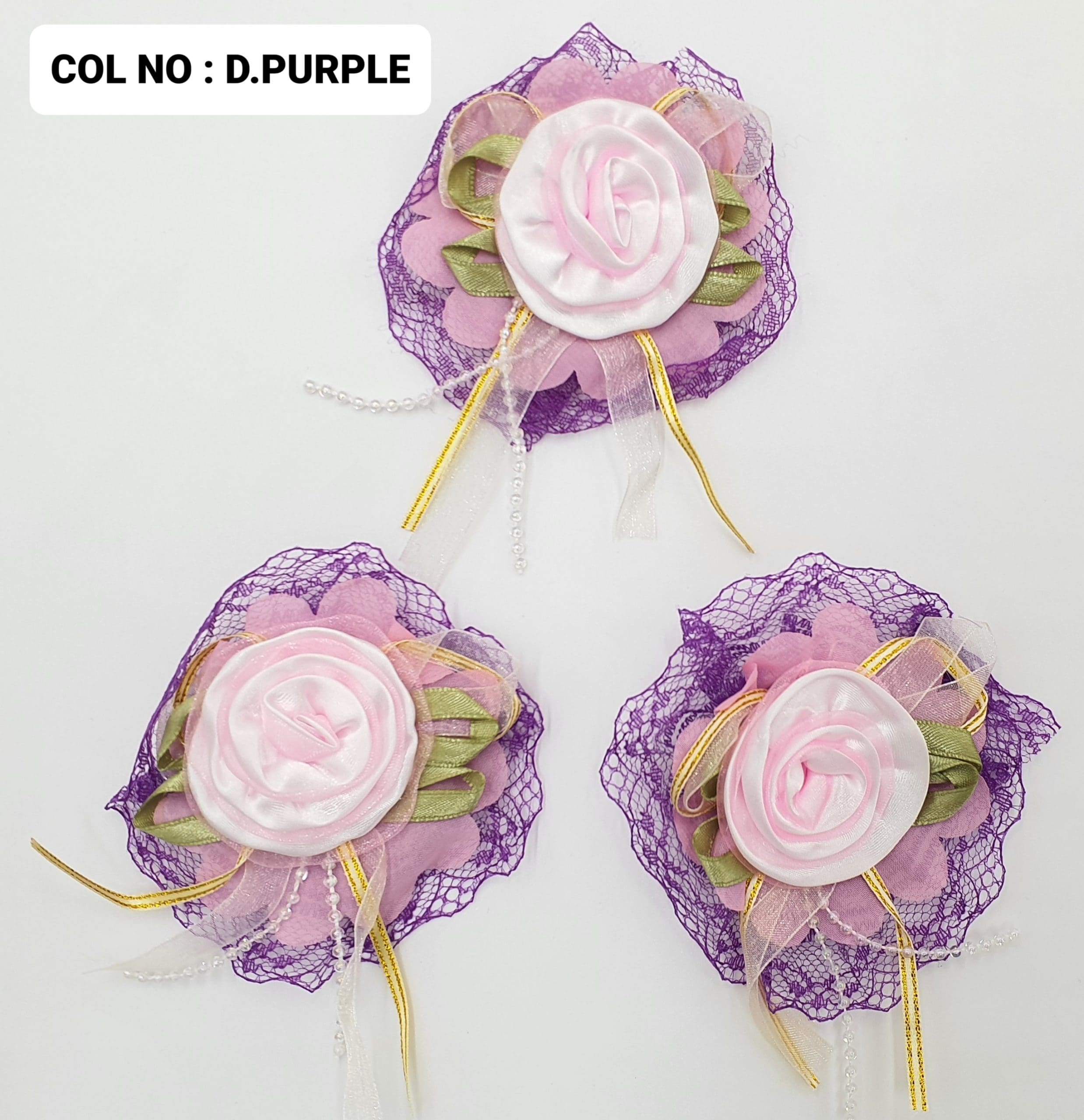 RIBBON FLOWER:10PC/PKT (130708)