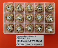 Triangle Crystal Stones – 17 × 17 mm – Pack of 30 (TRIANGLE-17X17)