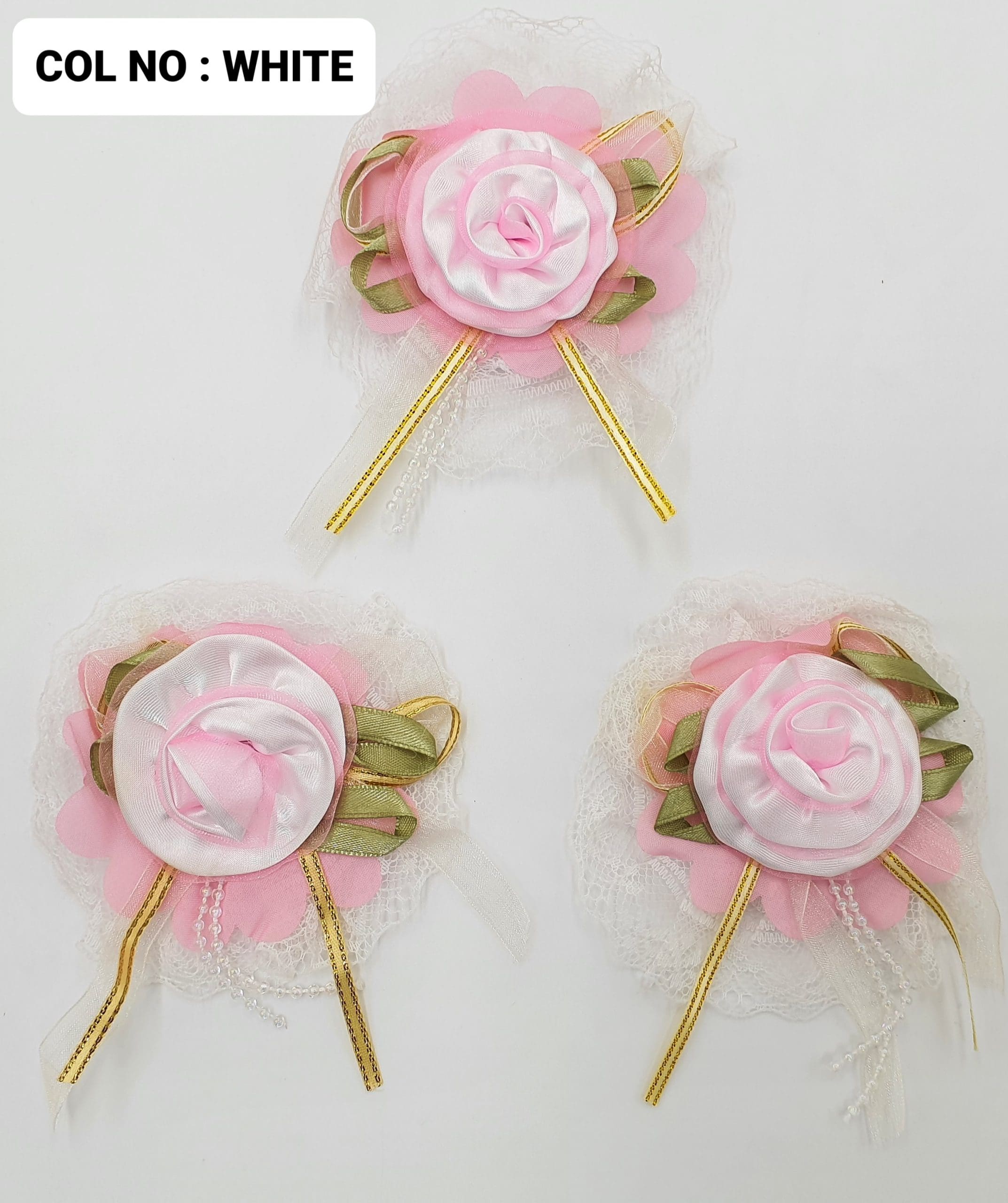 RIBBON FLOWER:10PC/PKT (130708)