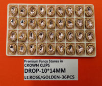 Drop Crystal Stones – Pack of 36 (DROP-10X14)