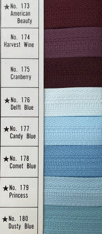 No. 3 Nylon Zippers — Pack of 72 (210211/20)