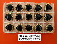 Triangle Crystal Stones – 17 × 17 mm – Pack of 30 (TRIANGLE-17X17)