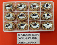 Oval Crystal Stones – 18 × 25 mm – Pack of 24 (OVAL-18X25)