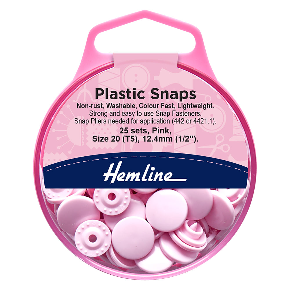 PLASTIC SNAPS:12MM:5 BX/PKT (443)